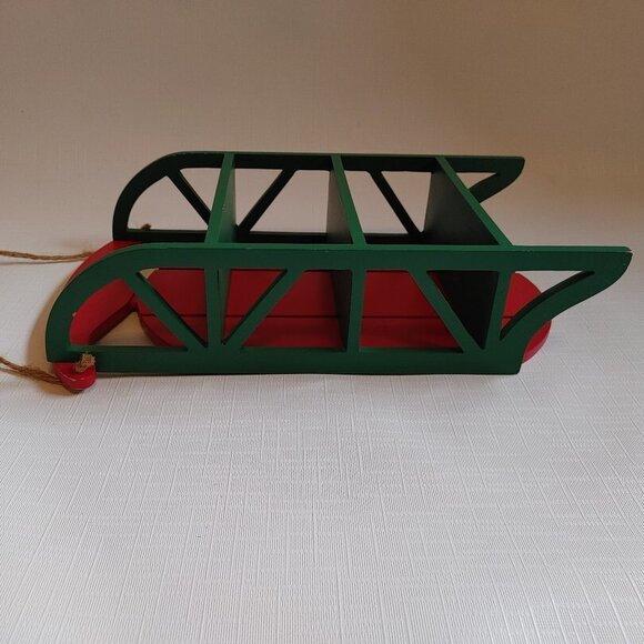Cute Christmas Sleigh Ornament shelf Miniatures Shelf - Picture 2 of 4